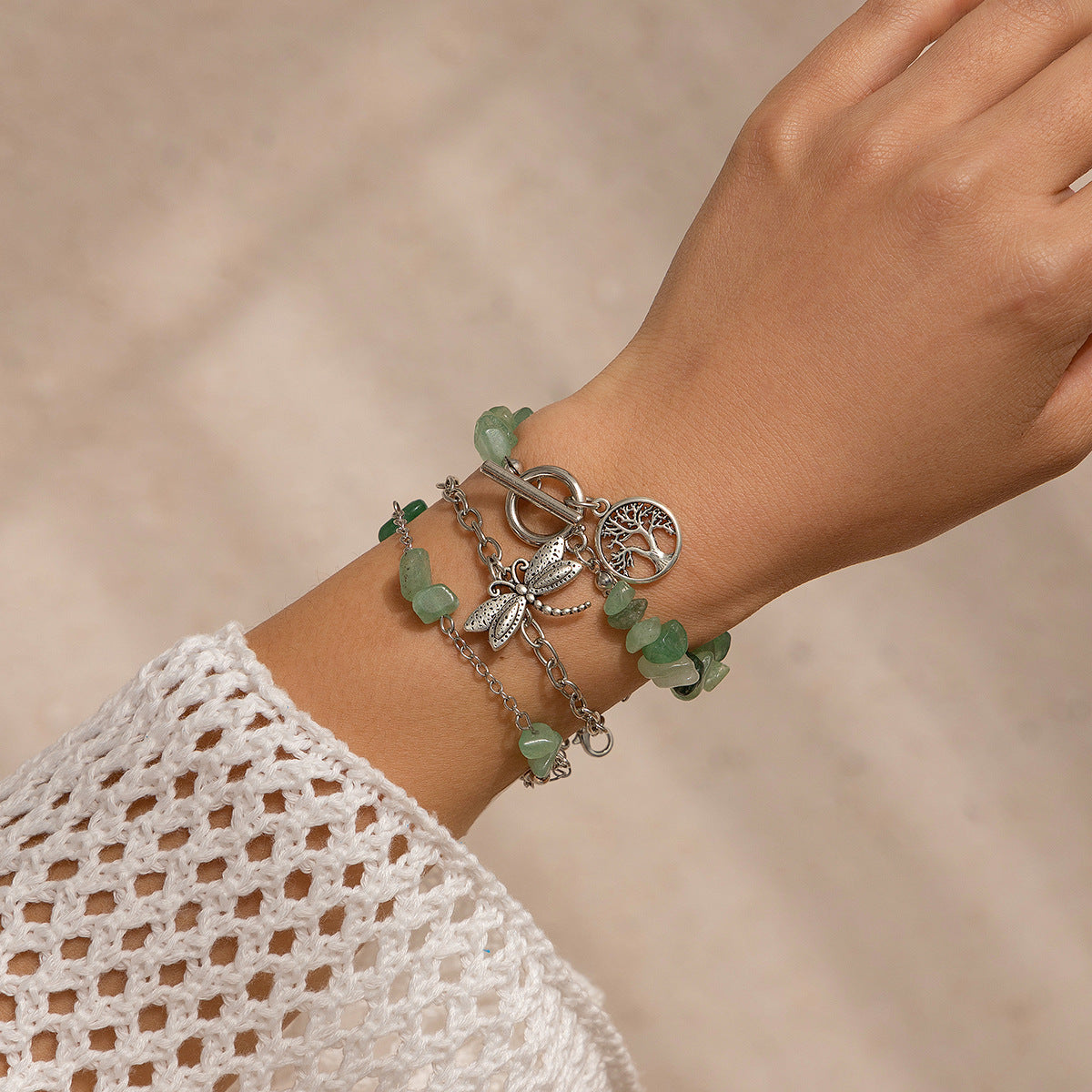 Retro ethnic style dragonfly star bracelet