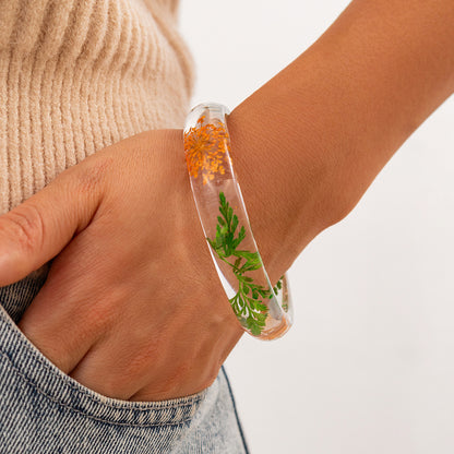 Personalized  daisy transparent Bracelet