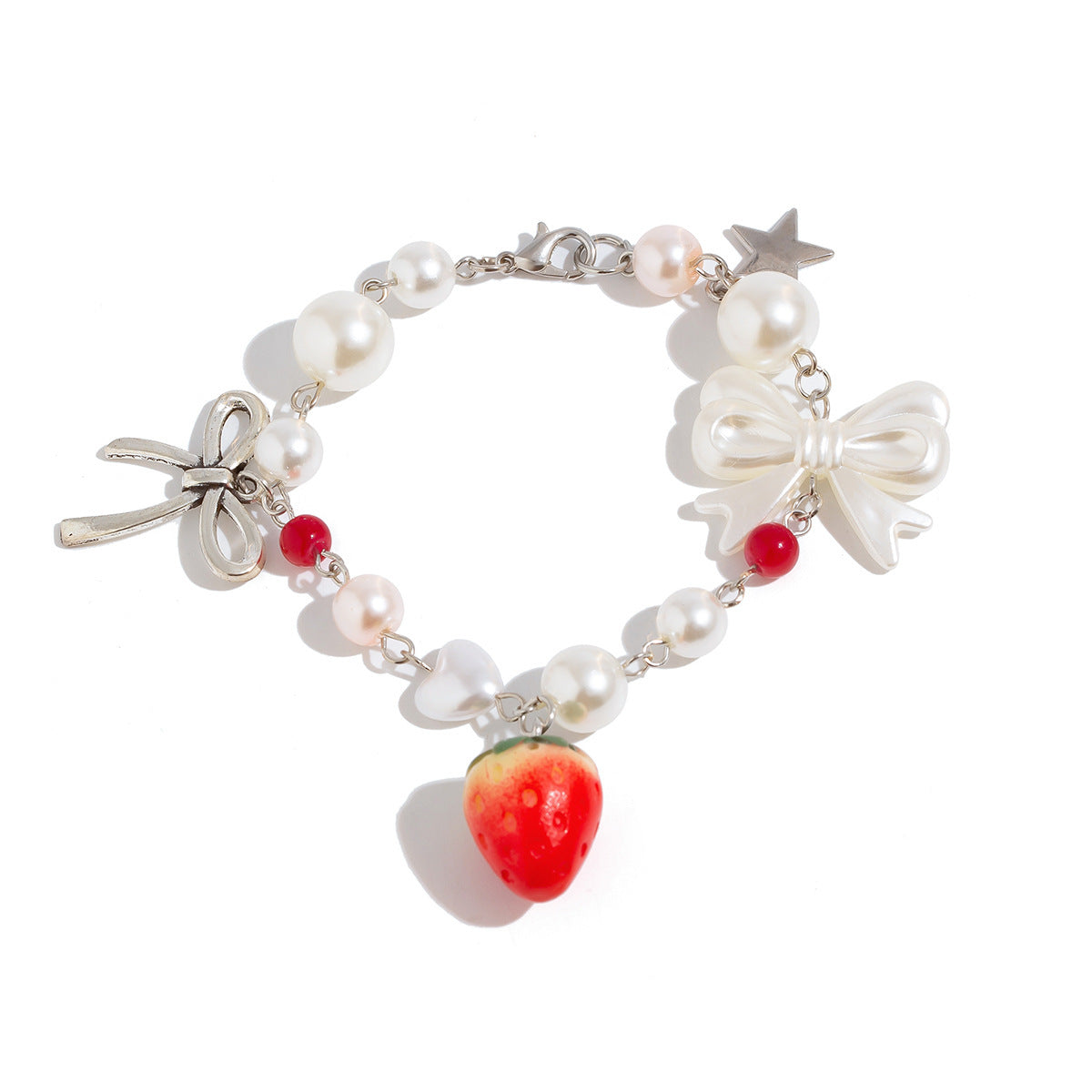 Sweet strawberry bow bracelet Bracelet