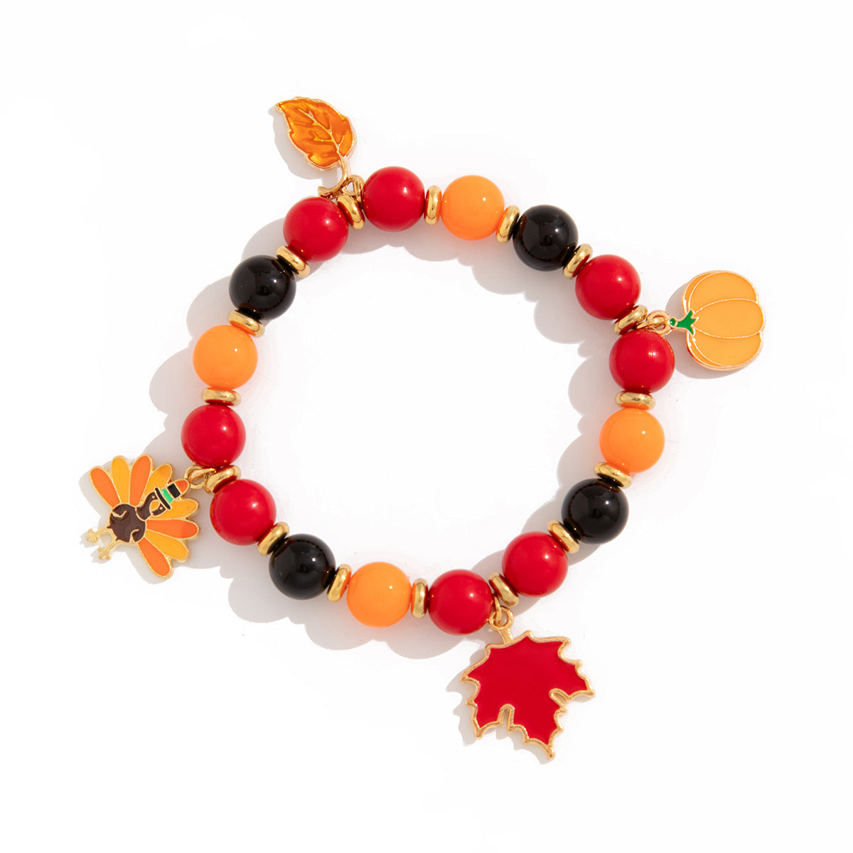 Thanksgiving Creative Maple Leaf Pendant Alloy Bracelet