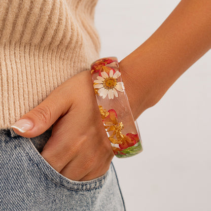 Personalized  daisy transparent Bracelet