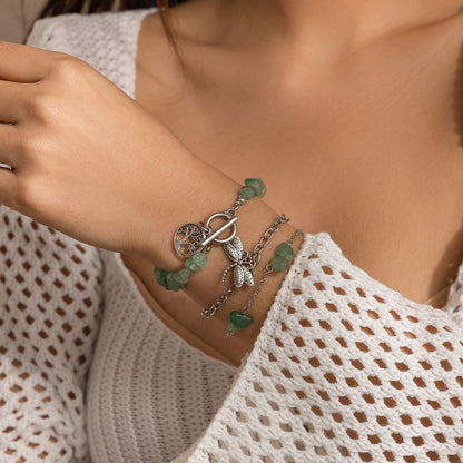 Retro ethnic style dragonfly star bracelet
