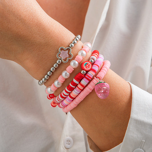 Sweet acrylic bead bracelet