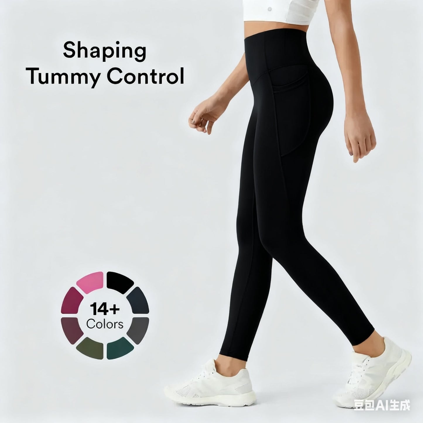 🔥「2025 TOP SELLER」Women's High-Waisted Tummy Control and Hip Lifting Side Pocket Training Super Shaping Leggings 💫